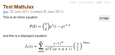 TiddlyWiki with the MathJaxPlugin TiddlyWiki with the MathJaxPlugin
